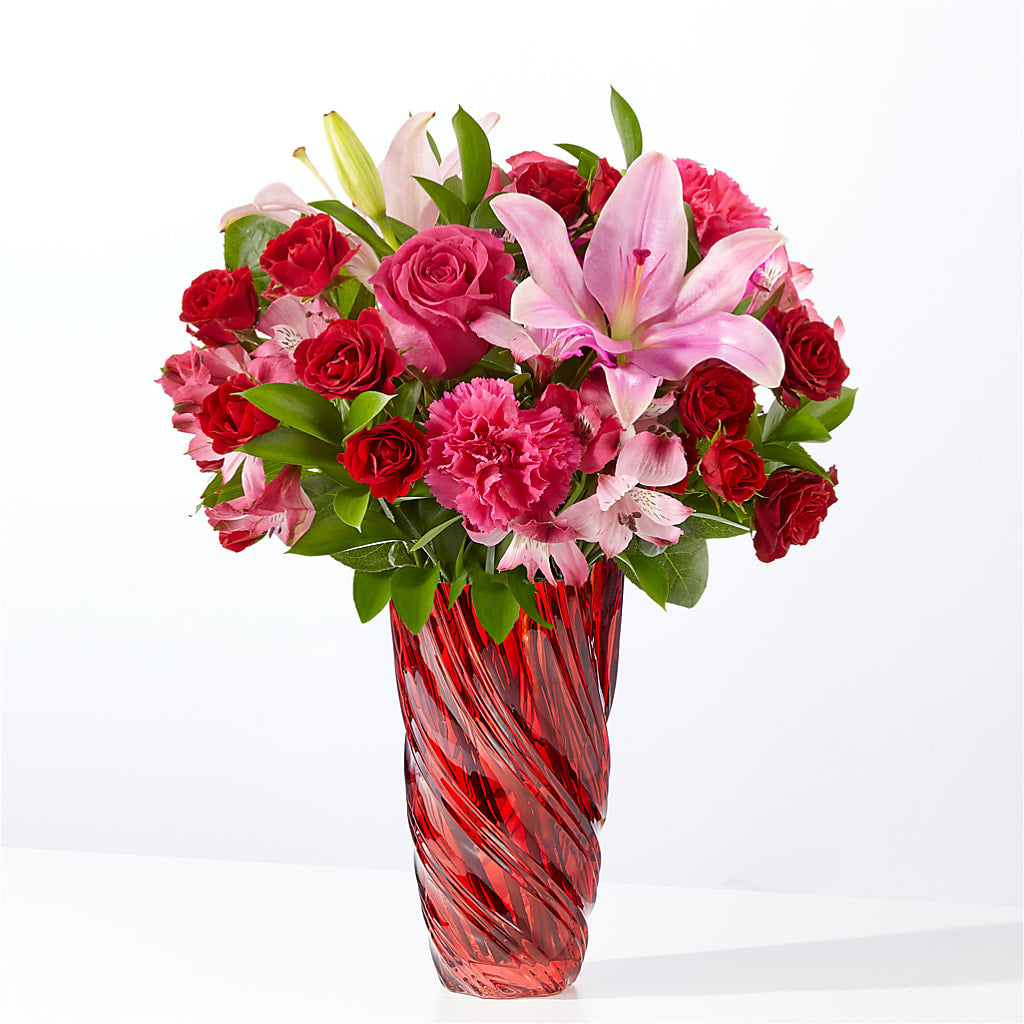 In Love Bouquet with Luxe Swirl Vase – DAISY'S FLOWER SHOP, Hemet CA