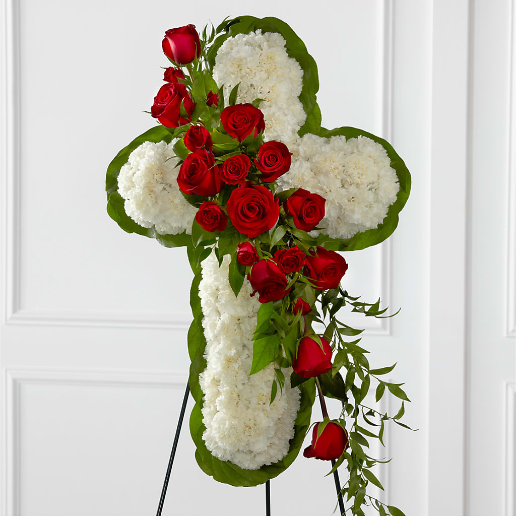 Floral Cross Easel – DAISY'S FLOWER SHOP, Hemet CA