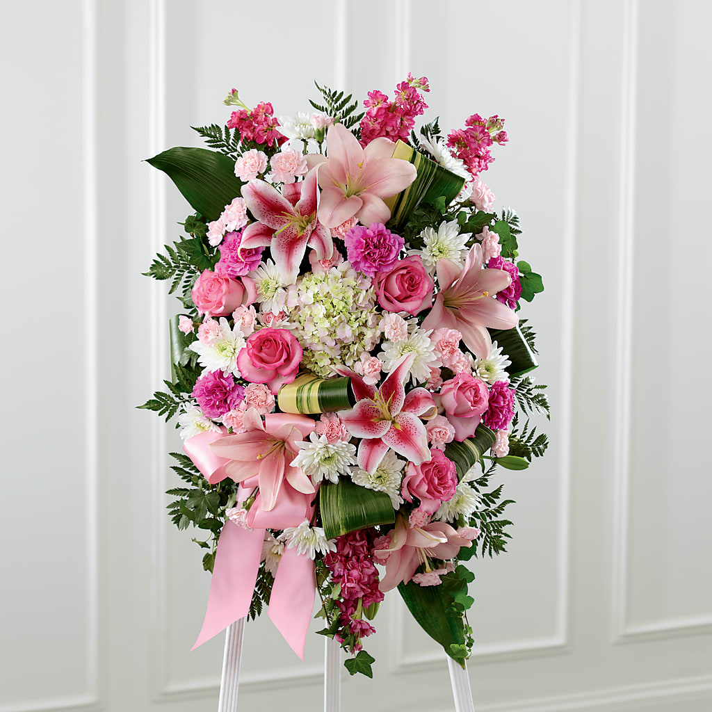 Comforting Standing Spray – DAISY'S FLOWER SHOP, Hemet CA