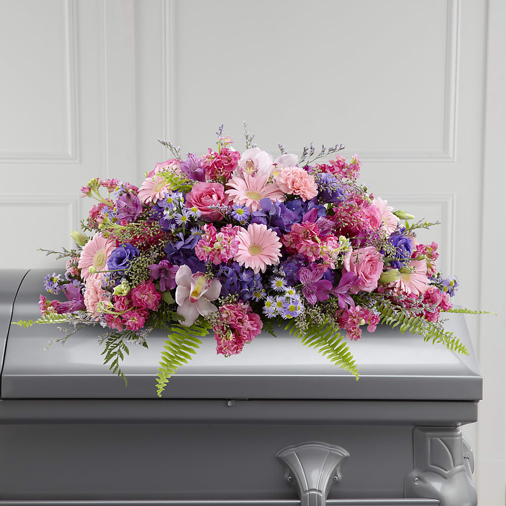 Glorious Garden Casket Spray – DAISY'S FLOWER SHOP, Hemet CA