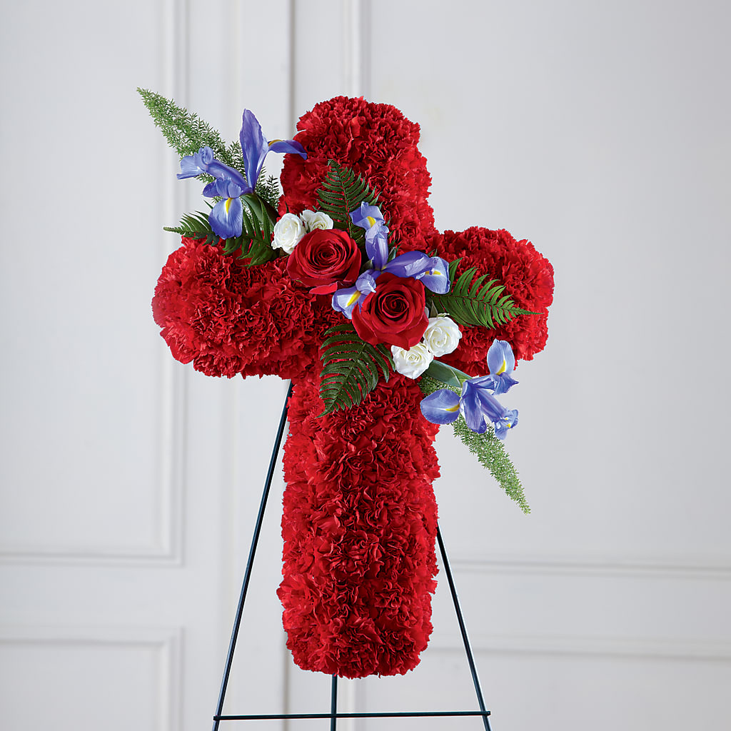Faithful Hero Floral Cross – DAISY'S FLOWER SHOP, Hemet CA