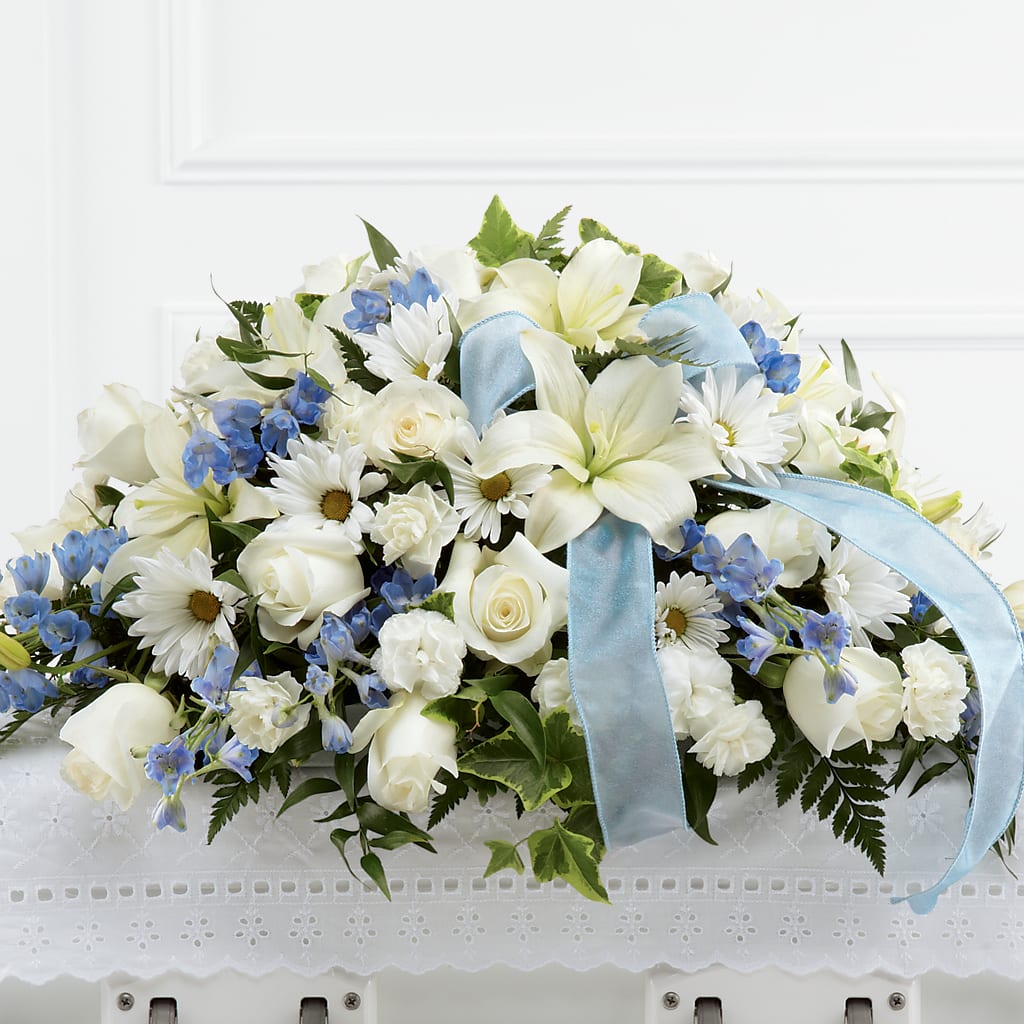 Tender Treasure Casket Spray – DAISY'S FLOWER SHOP, Hemet CA