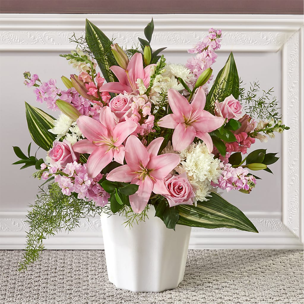 Simply Serene Floor Basket – DAISY'S FLOWER SHOP, Hemet CA