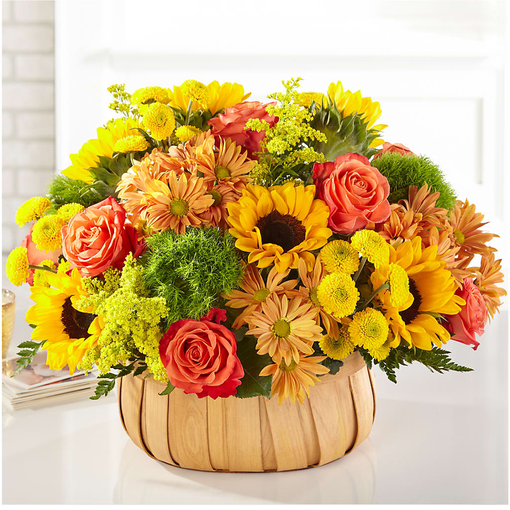 Harvest Sunflower Basket – DAISY'S FLOWER SHOP, Hemet CA