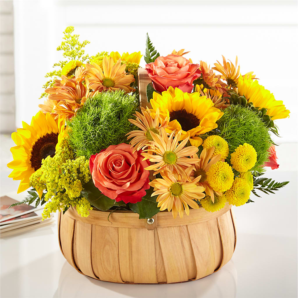 Harvest Sunflower Basket – DAISY'S FLOWER SHOP, Hemet CA