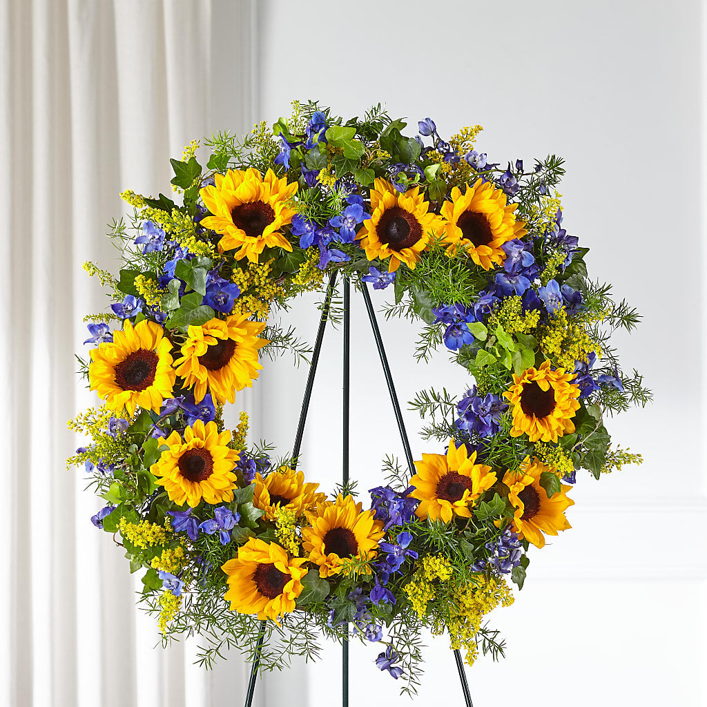 Bright Rays Wreath – DAISY'S FLOWER SHOP, Hemet CA
