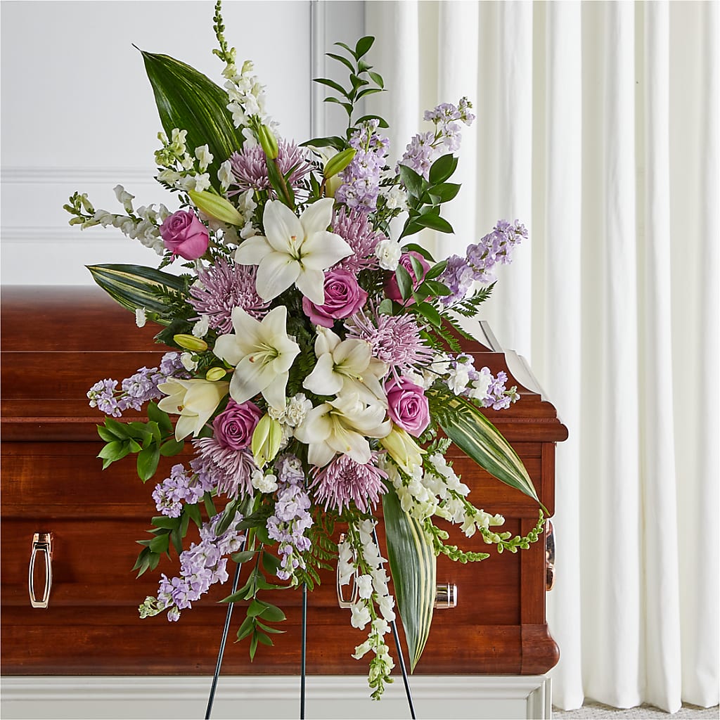 Grateful Hearts Standing Spray – DAISY'S FLOWER SHOP, Hemet CA