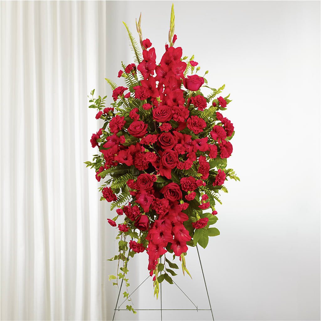 From the Heart Standing Spray – DAISY'S FLOWER SHOP, Hemet CA