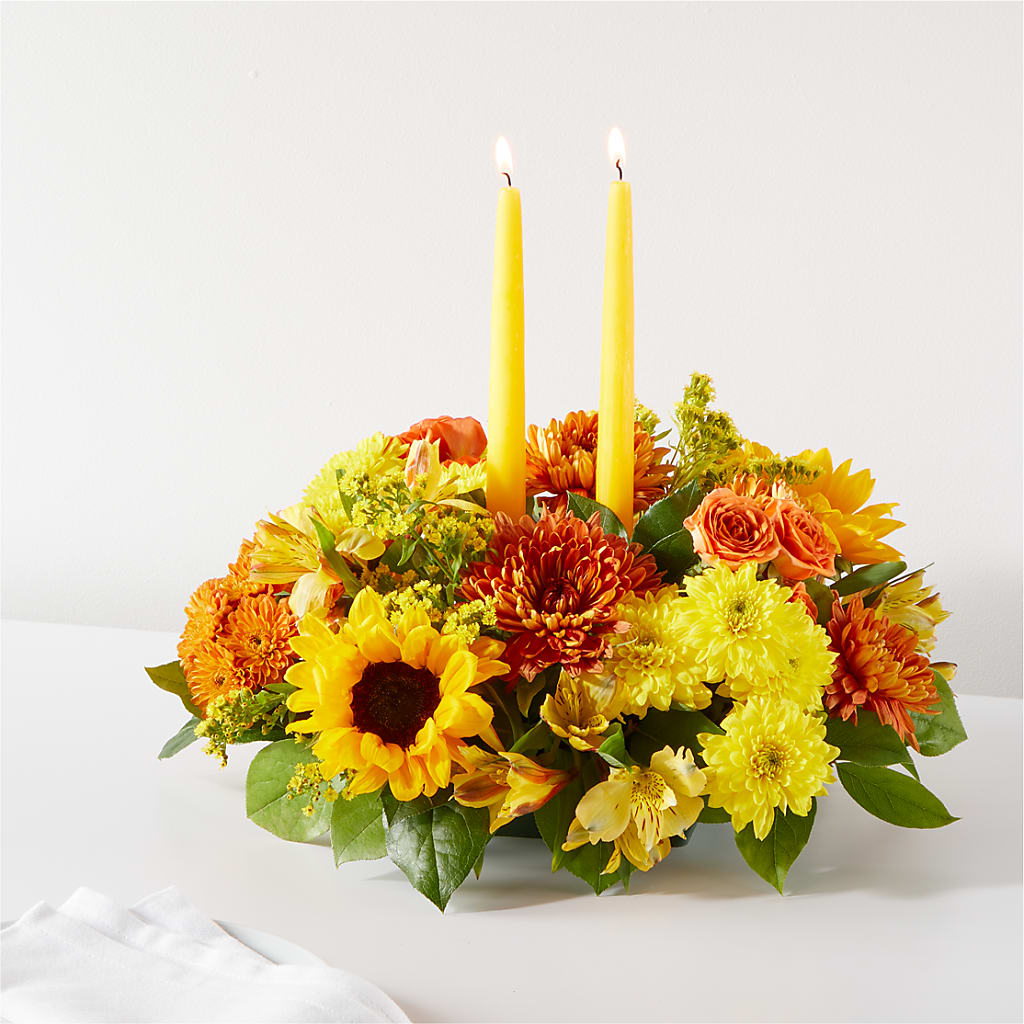Autumn Harmony Centerpiece – DAISY'S FLOWER SHOP, Hemet CA
