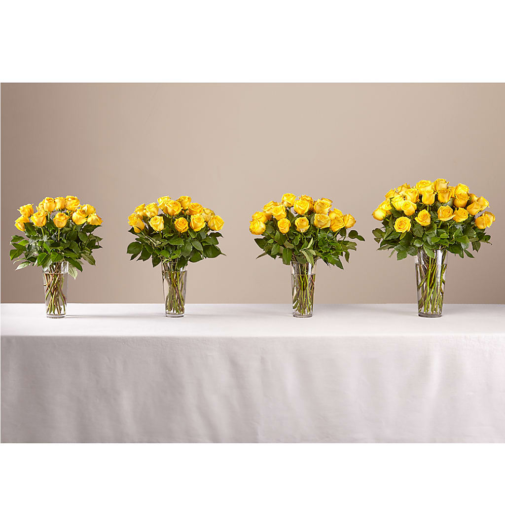 Long Stem Yellow Rose Bouquet – DAISY'S FLOWER SHOP, Hemet CA