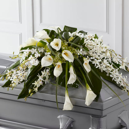 Angel Wings Casket Spray – DAISY'S FLOWER SHOP, Hemet CA