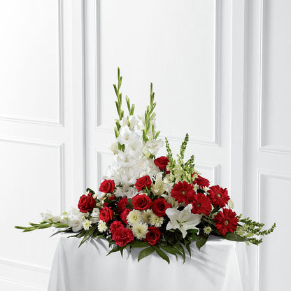Crimson & White Arrangement – DAISY'S FLOWER SHOP, Hemet CA