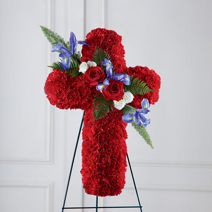 Faithful Hero Floral Cross – DAISY'S FLOWER SHOP, Hemet CA