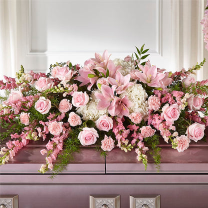 Life & Remembrance Casket Spray – DAISY'S FLOWER SHOP, Hemet CA