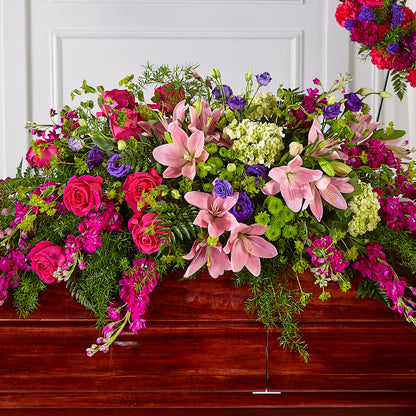 Radiant Tribute Casket Spray – DAISY'S FLOWER SHOP, Hemet CA