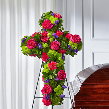 Tribute Rose Floral Cross – DAISY'S FLOWER SHOP, Hemet CA
