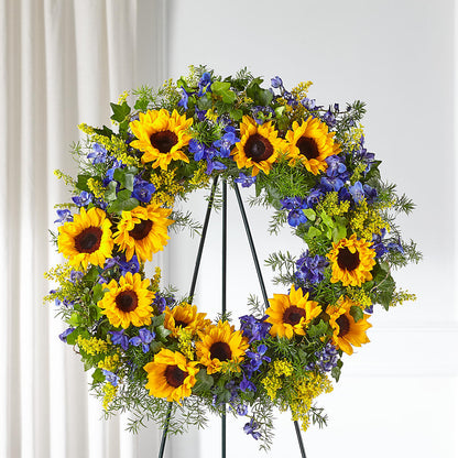 Bright Rays Wreath – DAISY'S FLOWER SHOP, Hemet CA