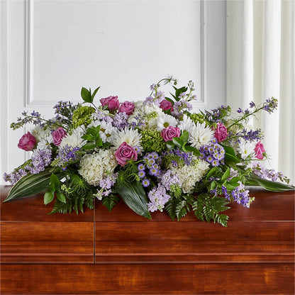 Meadows of Serenity Casket Spray – DAISY'S FLOWER SHOP, Hemet CA