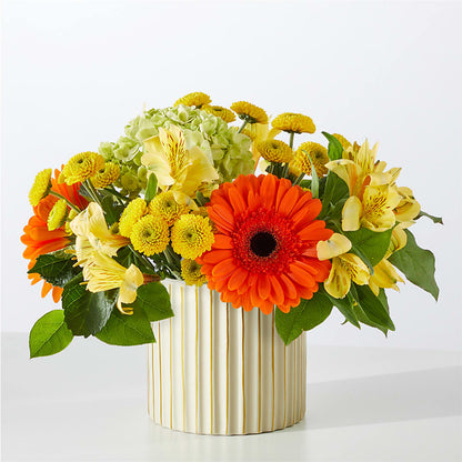 Autumn Sunshine Bouquet with Ivory Vase – DAISY'S FLOWER SHOP, Hemet CA