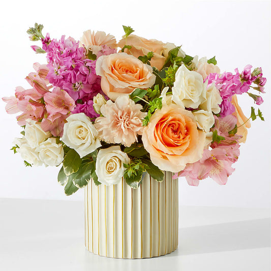 Paradise Bouquet with Ivory Vase – DAISY'S FLOWER SHOP, Hemet CA