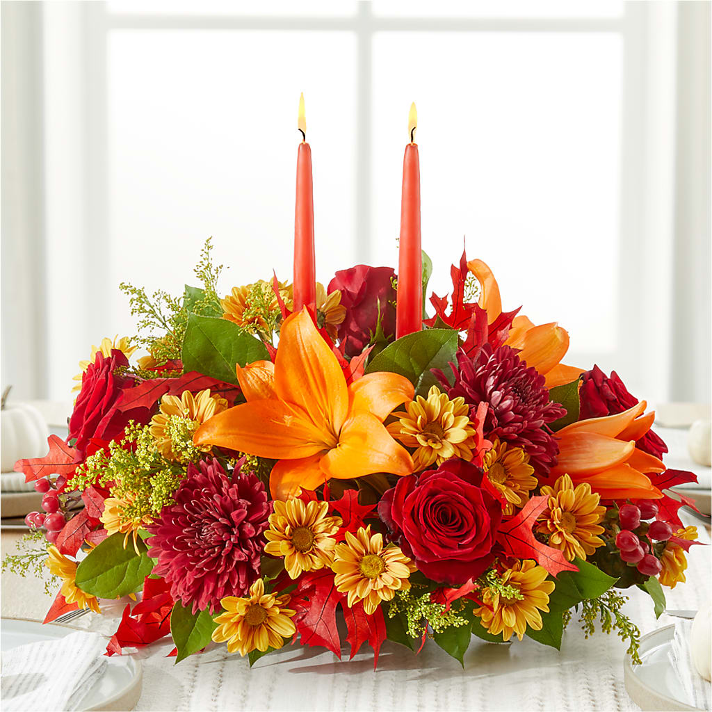 Autumn's Embrace Centerpiece – DAISY'S FLOWER SHOP, Hemet CA