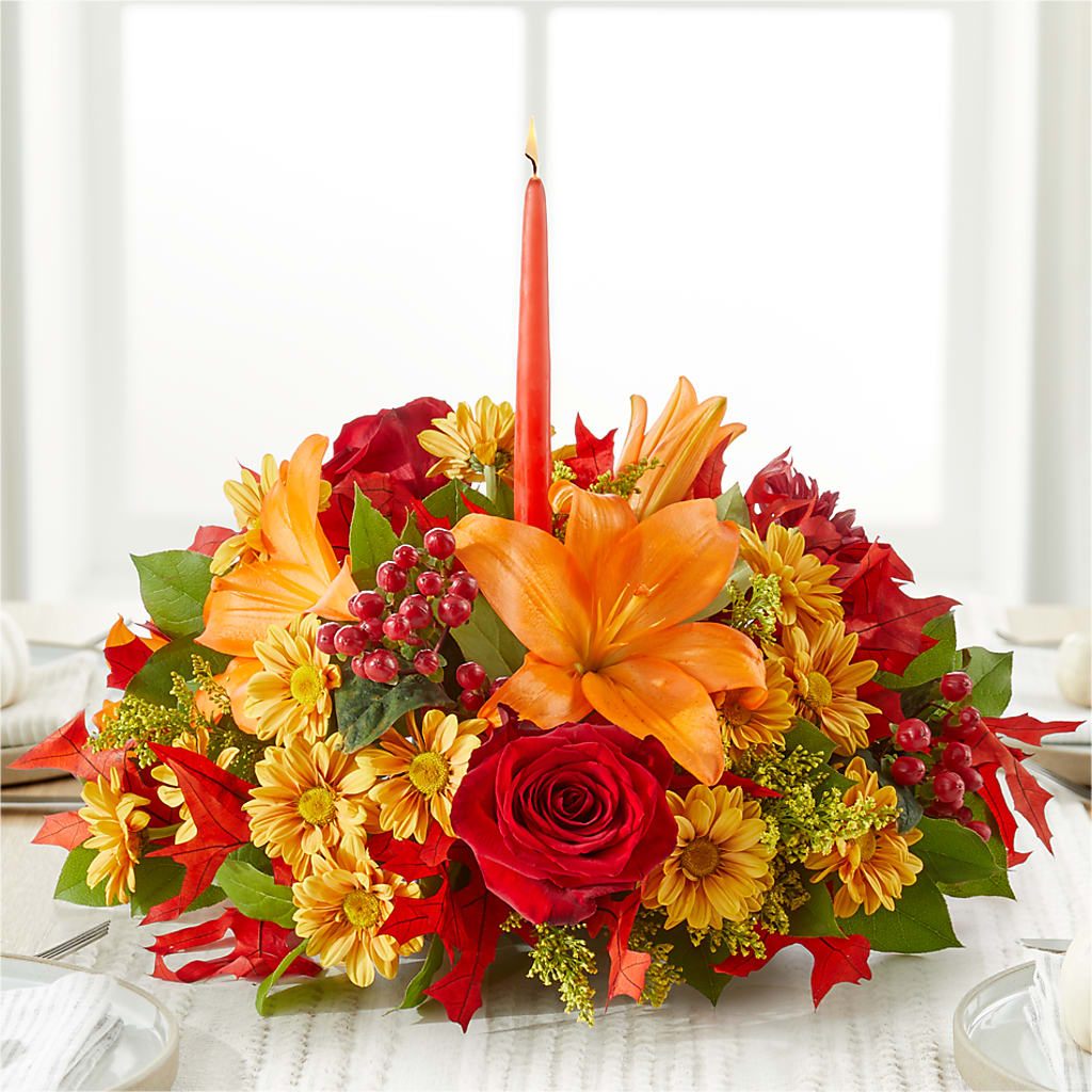Autumn's Embrace Centerpiece – DAISY'S FLOWER SHOP, Hemet CA