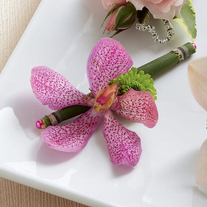 Pink Mokara Boutonniere – DAISY'S FLOWER SHOP, Hemet CA