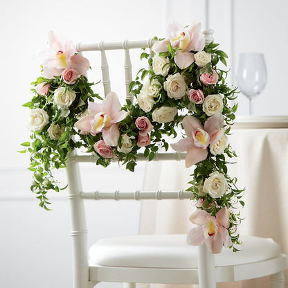 Orchid Rose Chair Décor – DAISY'S FLOWER SHOP, Hemet CA
