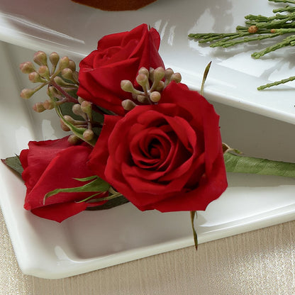 Red Spray Rose Boutonniere – DAISY'S FLOWER SHOP, Hemet CA